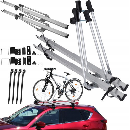 2x Amos 2 Srebrny Uchwyt rowerowy (AL)