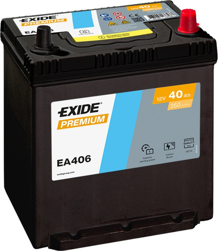 Akumulator Exide EA406 40Ah 350A P+ 12V