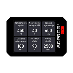 Monitor filtra cząstek stałych SDPROG DASH DPF OBDII OBD2 FAP GPF Turbo / FERIE2026 