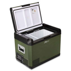 Lodówka turystyczna z kompresorem Yolco GCX47 Green 47L 12V 24V 240V + bateria modułowa Yolco 15600 mAh
