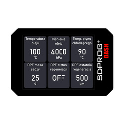 Monitor filtra cząstek stałych SDPROG DASH DPF OBDII OBD2 FAP GPF Turbo / FERIE2026 