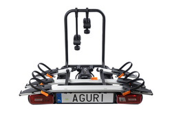 Aguri Active Bike PRO 3+1 Silver Bagażnik rowerowy na hak do przewozu 4 rowerów