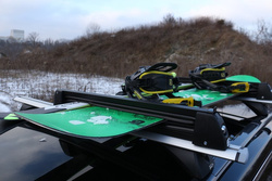 Bagażnik na narty Amos Ski Lock 5 Black aluminium 5 pary nart 4 deski / FERIE2026