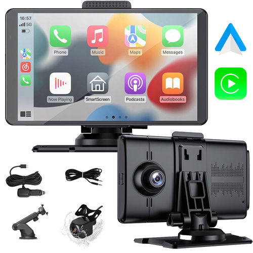 Wideorejestrator kamera tablet samochodowy CarPlay Android Auto Nexadio CC100