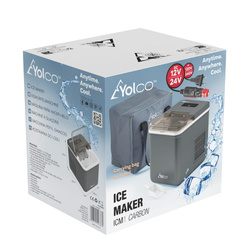 Mobilna kostkarka do lodu - zasilana 12/24V oraz 240V Yolco ICM1 Carbon
