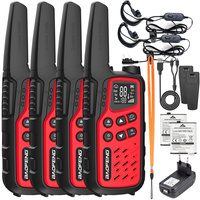 ZESTAW 4x Krótkofalówka Walkie-talkie Baofeng BF-25E Red PMR podkanały