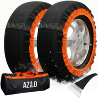 Łańcuchy śniegowe tekstylne AZILO Snow Socks rozmiar XL TUV GS O-NORM + skrobaczka do szyb