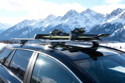 Bagażnik na narty Amos Ski Lock 5 Black aluminium 5 pary nart 4 deski