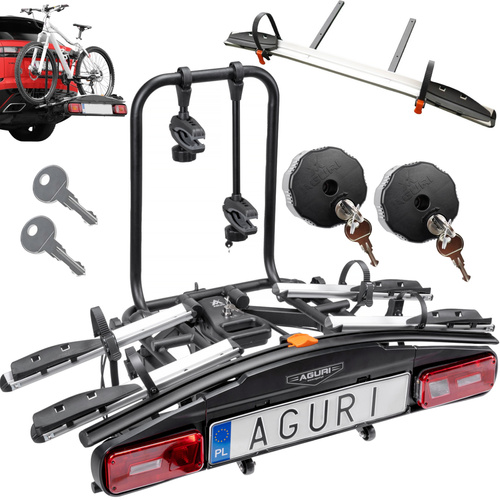 Aguri Active Bike 3 E-BIKE bagażnik rowerowy na hak na 3 rowery elektryczne