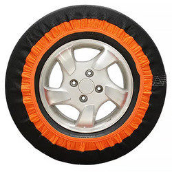 Łańcuchy śniegowe tekstylne AZILO Snow Socks rozmiar XL TUV GS O-NORM + skrobaczka do szyb