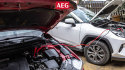 2x Kable rozruchowe AEG DIN25 Podświetlane StartProtect Etui