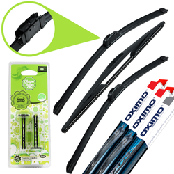 Zestaw wycieraczek Oximo TYPU-U bezszkieletowe WU600 + WU450 + WR307300 + zapach