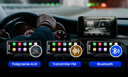 Wideorejestrator kamera tablet CarPlay Android Auto Nexadio CC250