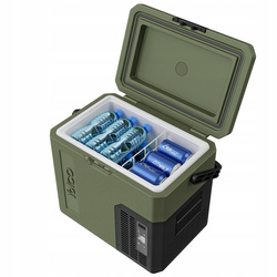 Lodówka turystyczna z kompresorem Yolco ET18 GREEN 17L Bluetooth 5.0 + bateria modułowa