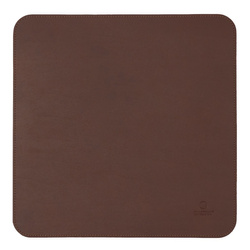 Elegancka podkładka pod myszkę na biurko ze skóry Baltan M 30x30 cm ciemny brąz
