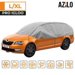 Pokrowiec na dach i szyby samochodowe AZILO Pro Igloo - rozmiar L-XL hatchback + torba / FERIE2026