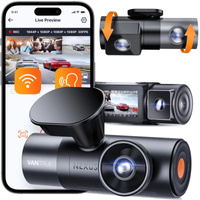 Rejestrator jazdy Vantrue N5 4CH PRZÓD+TYŁ+ 2x WEWNĘTRZNA 1944P/1080P WIFI GPS