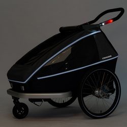 Przyczepka rowerowa dla dziecka 3w1 jogger, wózek spacerowy Croozer Kid Vaaya 1 Graphite Blue