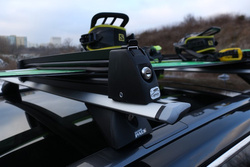 Bagażnik na narty Amos Ski Lock 5 Black aluminium 5 pary nart 4 deski / FERIE2026