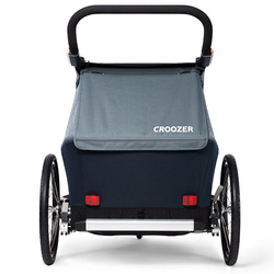 Przyczepka rowerowa dla dwójki dzieci, wózek spacerowy 2w1 Croozer Kid Vaaya 2 Graphite Blue