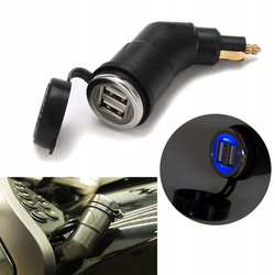 Ładowarka motocyklowa FreedConn MC17D 2xUSB 3,1Az gumową zaślepką