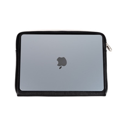 Eleganckie etui Baltan Zip Crocodilo czarne do MacBook Air 13 M2