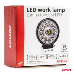 Lampa robocza szperacz LED AMIO AWL62 96W 6500K 9-36V FLOOD IP67 w terenie