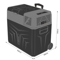 Lodówka turystyczna z kompresorem Yolco BCX50 CARBON 47L + gratis