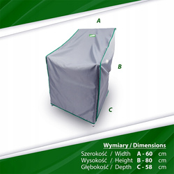 Pokrowiec ochronny na fotel ogrodowy 58x60x80 cm