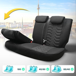 Pokrowce samochodowe Berlin skórzane ergonomiczne komplet