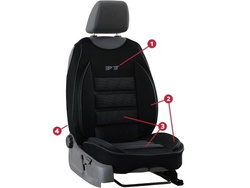 Mata lędźwiowa pokrowiec na fotel samochodowy Pok-Ter Pro Ergonomic wzór 1EX