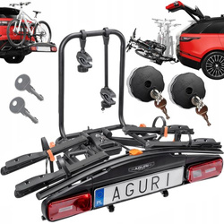 Aguri Active Bike 2 E-Bike Black + BOX 380L + uchwyt na narty 400 mm