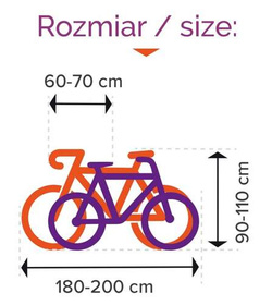 Pokrowiec całoroczny na dwa rowery TWIN bike cover rozmiar XL