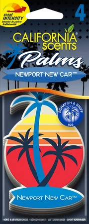 4x California Car Scents Zapach samochodowy zawieszka Palm Newport Newcar