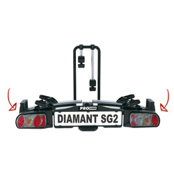 PROUSER Diamant SG2 Bagażnik uchwyt rowerowy na hak na 2 rowery składany 13-PIN