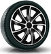 Kołpaki 14 NRM Quad Bicolor 4 szt. + klucz do kół Formula 1 F1 17/19 mm 21/23 mm + etui