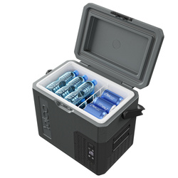 Lodówka turystyczna z kompresorem Yolco ET18 CARBON 17L Bluetooth 5.0 + bateria modułowa 15600 mAh