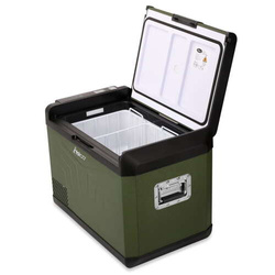 Lodówka turystyczna z kompresorem Yolco GCX47 Green 47L 12V 24V 240V + bateria modułowa Yolco 15600 mAh