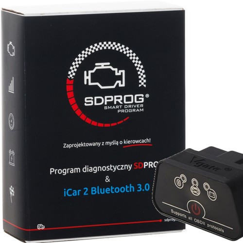 BOX iCar2 Bluetooth czarny + program SDPROG PL
