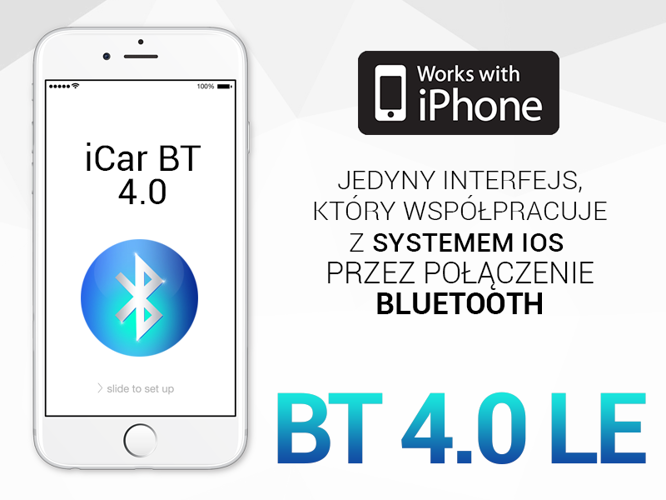 iCar2 4.0 Bluetooth LE biały