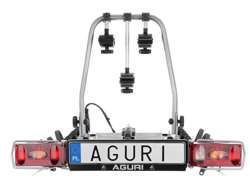 Aguri Cruiser Silver 3 Ultimate Bagażnik rowerowy na hak do przewozu 3 rowerów 13PIN